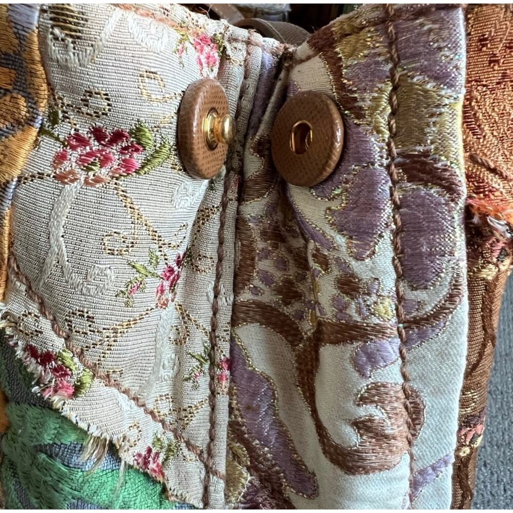 Prada LIMITED EDITION RARE Silk Patchwork Canapa … - image 11